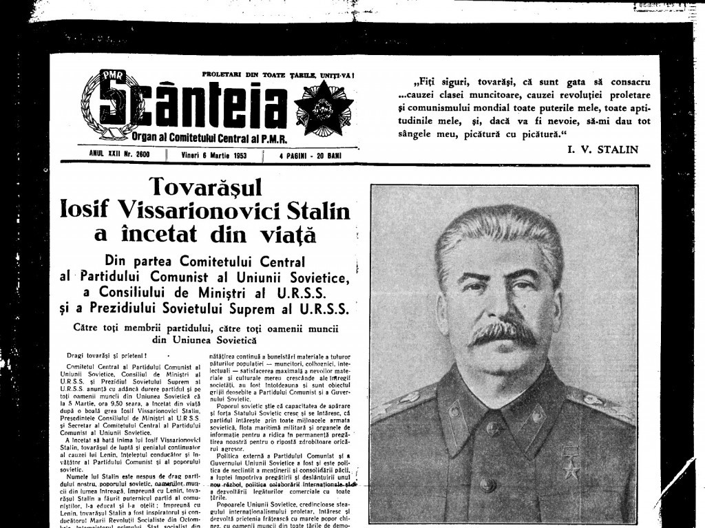 Scânteia-6-martie-1953-moartea-lui-Stalin-